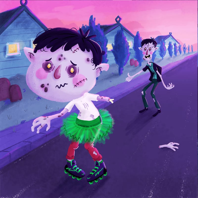 Roller-zombie-serie-audio-fiction-histoires-pour-enfants-taleming